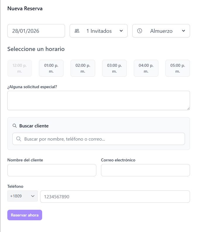 Optimiza las reservas de mesas